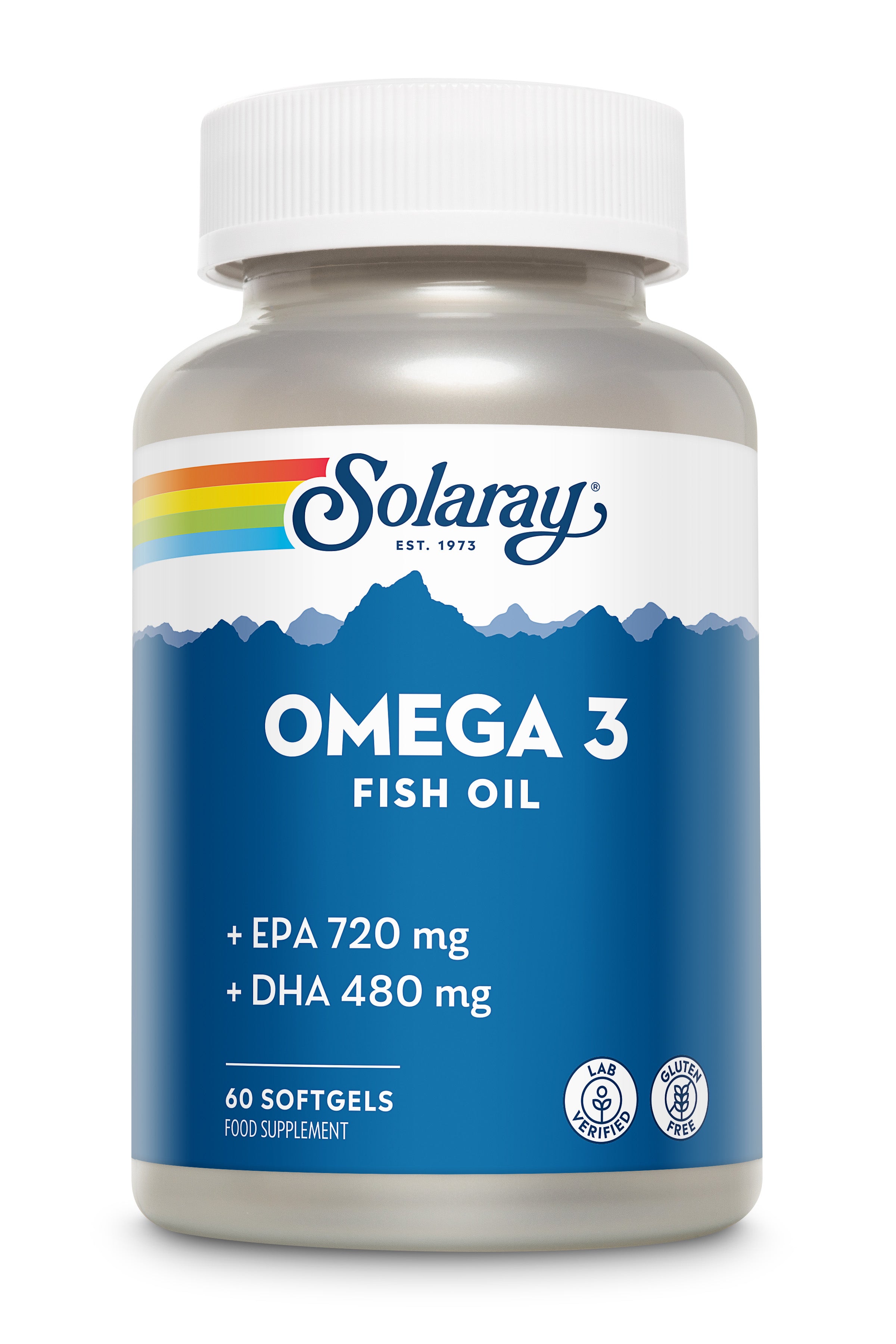 Solaray Omega-3 Fish Oil, 60 Softgels