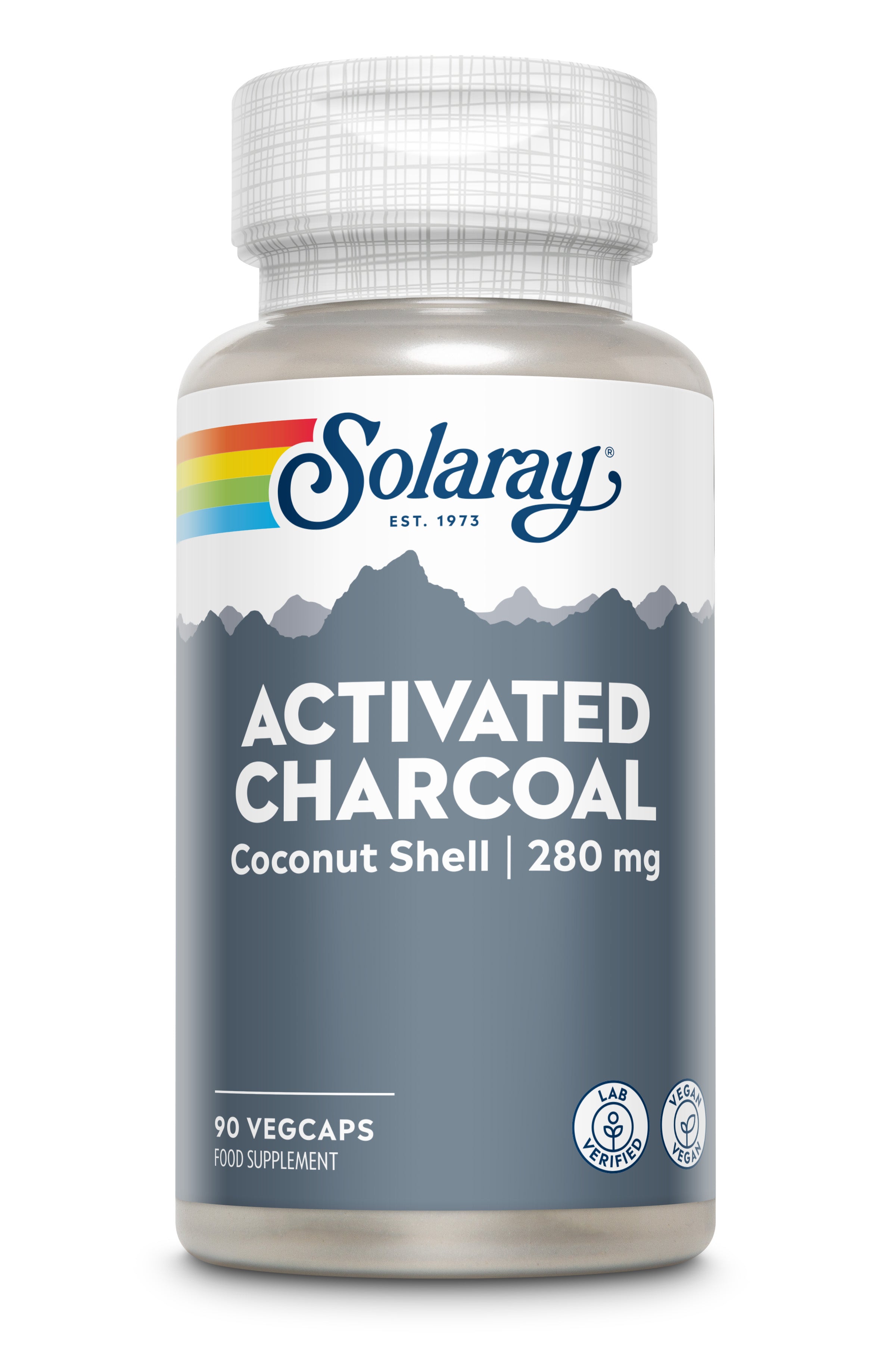 Solaray Activated Charcoal 280mg (Coconut Shell) 90 Vcap