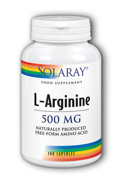 Solaray L-Arginine, 100 Vegan Capsules, 500mg