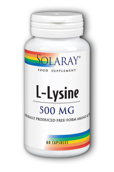 Solaray L-Lysine, 60 Vegan Capsules, 500mg