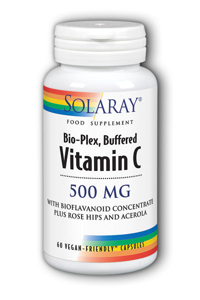 Solaray Bio Plex Buffered Vitamin C, 60 Vegan Capsules, 500mg