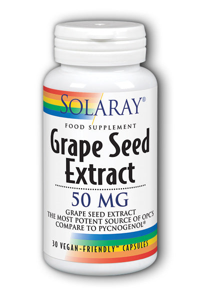 Solaray Grape Seed Extract, 30 Vegan Capsules, 50mg