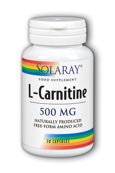 Solaray L-Carnitine, 30 Vegan Capsules, 500mg