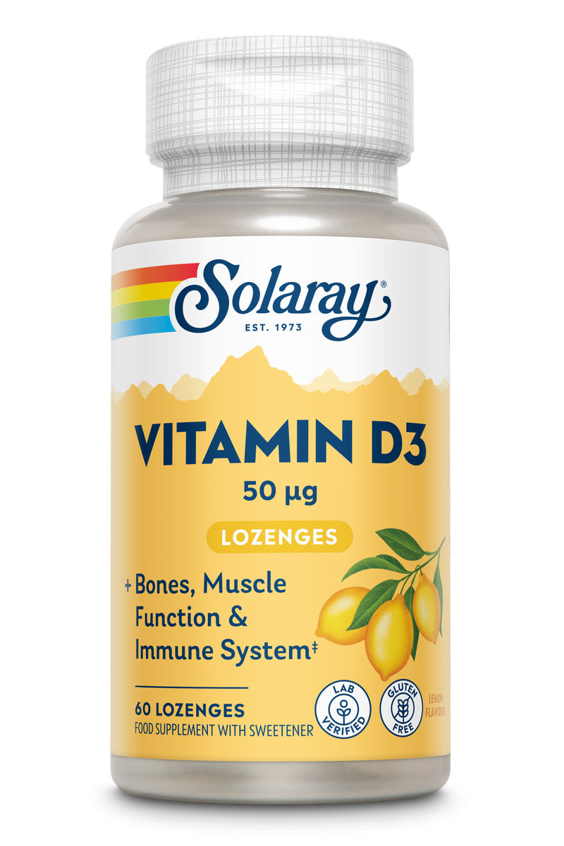 Solaray Vitamin D3, 2,000IU, 60 Lozenges